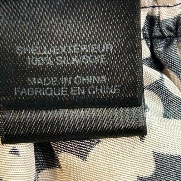 Marc Jacobs silk short sleeve floral print black cream/pink blouse  size 4 - Picture 9 of 10